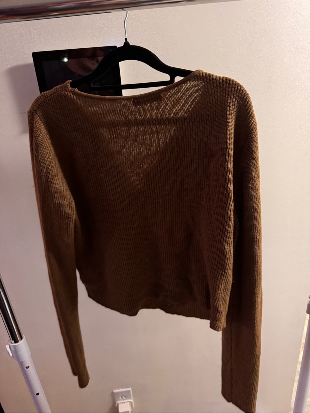 Brown Ribbed Sweater - Large - Picture 3 of 3